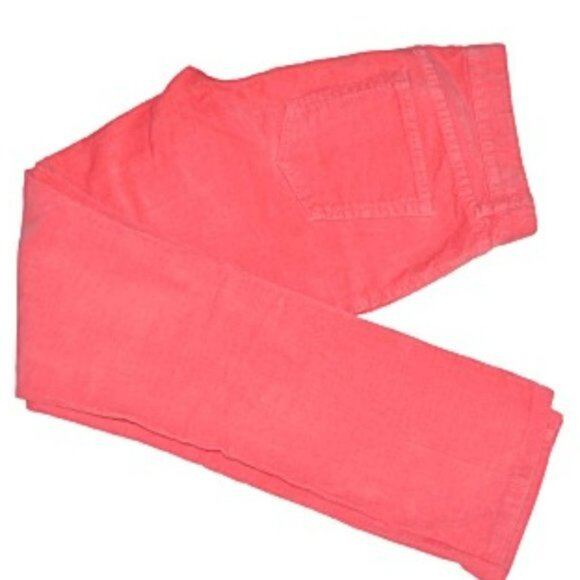 J Crew Shrimp Coral Pink Corduroy Pencil Skinny Matchstick Pants Cords 26 S 4 P - Picture 3 of 6